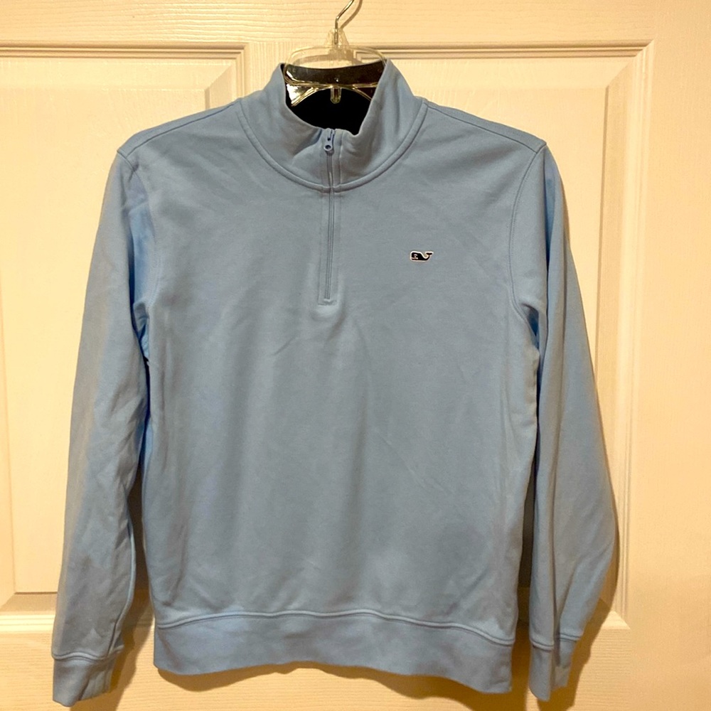 Vineyard vines light blue quarter zipper pullover size L/16